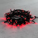 Светодиодная гирлянда с колпачком 100 красных LED ламп 10 м., 24В., черный провод ПВХ, IP65, LTC (PST100CAP-11-1R)