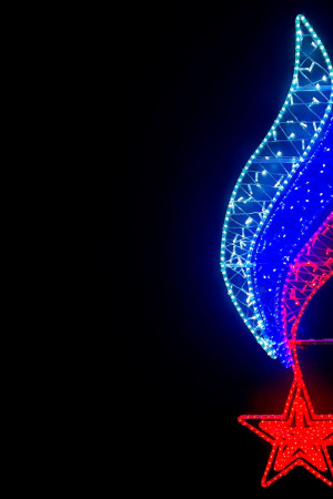 Светодиодная консоль Звезда с Российским Флагом 60*200 см., Триколор, LTC (LC-13407)