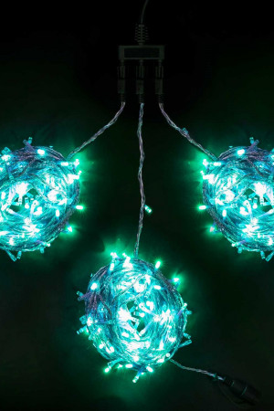 Комплект гирлянды на деревья с контроллером 60 м., 3 луча по 20 м, 600 LED ламп зеленого цвета, Beauty Led (KDD600C-10-1G)