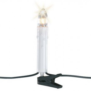 Светодиодная гирлянда свеча в форме купола 7.5 м., 220 V., 16 LED ламп, зеленый ПВХ, Kaemingk (490768)