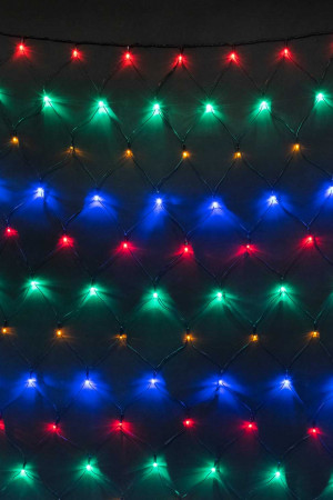 Светодиодная сетка 2*2 м., 24V 256 разноцветных LED ламп, черный ПВХ, LTC (NTL256M-11-1M)