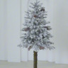 Искусственная елка Камилла заснеженная с шишками 150 см., 100% литая хвоя, ЕлкиТорг (114150)