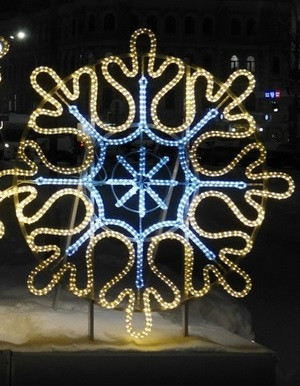Светодиодная инсталляция Снежинка кружевная 2D 200 см. 1 шт., Сад Радости (SR221)