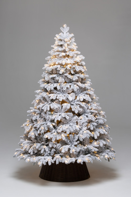 Искусственная елка Камчатская заснеженная 500 см., теплых белых Led ламп., литая хвоя+пвх, ЕлкиТорг (134500)