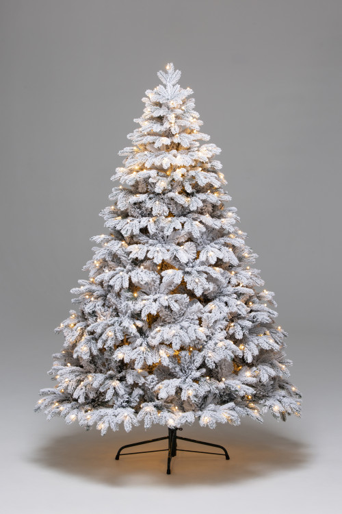 Искусственная елка Камчатская заснеженная 500 см., теплых белых Led ламп., литая хвоя+пвх, ЕлкиТорг (134500)