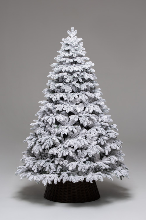 Искусственная елка Камчатская заснеженная 500 см., теплых белых Led ламп., литая хвоя+пвх, ЕлкиТорг (134500)