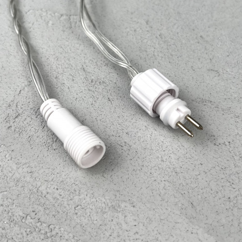 Светодиодная гирлянда с колпачком 100 красных LED ламп 10 м., мерцание, 24В., прозрачный провод ПВХ, IP65, LTC (PST100BLWCAP-10-1R)