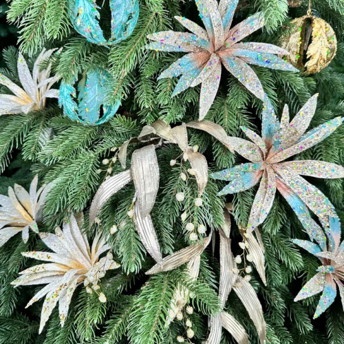 Ветвь Остролист с листьями 56 см., золото, Christmas DeLuxe (86756)