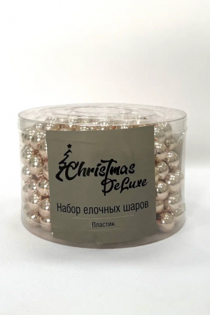 Пластиковые бусы Гигант 1,4 см.* 5 м., розовый, Christmas DeLuxe (87015)