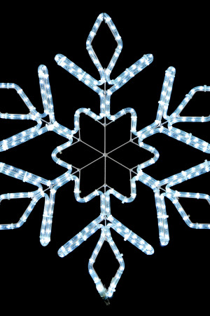 Светодиодная фигура Снежинка Кристалл 115 см., синего свечения, IP54, LTC (LC-13099)