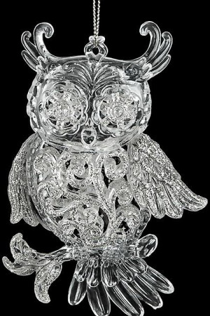 Украшение &quot;Сова&quot; цвет серебро, (140039)