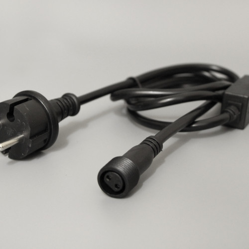 Блок питания универсальный 2А, 1.5 м., черный провод, Teamprof (TPF-220AC/DC-2AU-B)