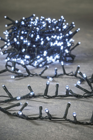 Светодиодная нить Snake Light 2000 холодных ламп, 40 м., 24В, 8 режимов, зеленый провод, для елки 260-300 см., Christmas DeLuxe (85746)