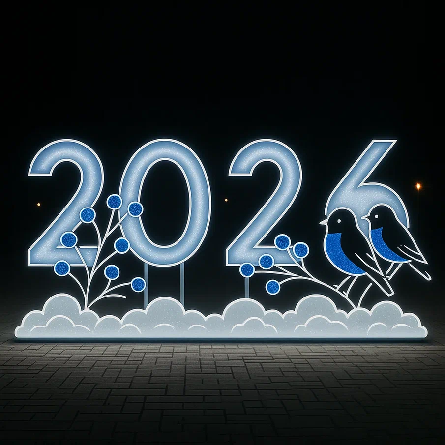 Светодиодные цифры "2026" 200 см., Сад Радости (SR025)