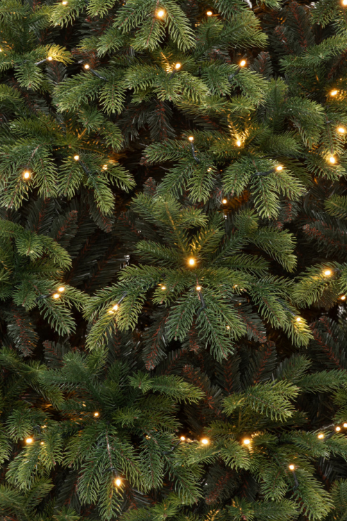 Искусственная елка Богемская 180 см., теплых белых LED ламп, Литая хвоя+ПВХ, ЕлкиТорг (180180)