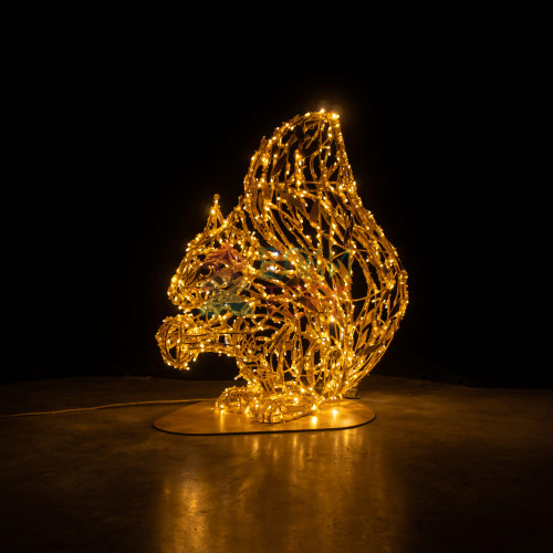 Светодиодная фигура Белка с орехом золотая Premium 1,13 м., Conso (OL331)