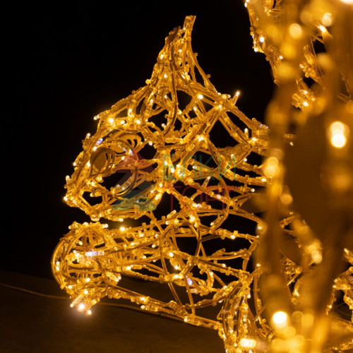 Светодиодная фигура Белка с орехом золотая Premium 1,13 м., Conso (OL331)