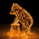 Светодиодная фигура Медведь золотой Premium 1,7 м., Conso (OL326)