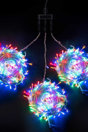 Комплект гирлянды на деревья с контроллером 60 м., 3 луча по 20 м, 600 разноцветных LED  ламп , Beauty Led (KDD600C-10-1M)