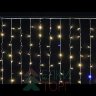 Занавес с мерцающим диодом 3*2 м., 220V, 360 теплых белых LED ламп, соединяемый, прозрачный провод, Winner (ww.03.5T.360+)