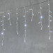  Светодиодная бахрома с колпачком 4,9 x 0,5 м белая с мерцанием белого диода 220В, 200 LED, провод прозрачный ПВХ, IP65 (PIL200BLWCAP-10-2W)