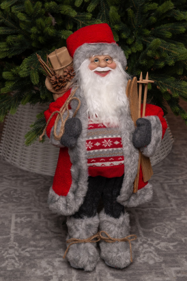 Дед Мороз Величавый в красной шубке 45 см., ЕлкиТорг (ZS-S-21831-18)