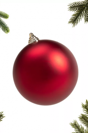 Шар пластиковый матовый 150 мм., красный, ЕлкиТорг (150518)