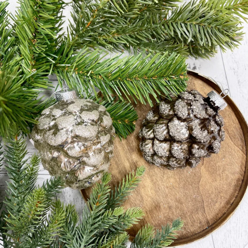 Елочное украшение Шишка от белки 10 см., темно-шоколадный, стекло, 1 шт., Christmas DeLuxe (88122/1)