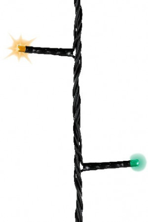 Светодиодная гирлянда на батарейках с контроллером 3.5 м., 48 разноцветных LED ламп, 3 батарейки типа АА, черный ПВХ провод, Kaemingk (497126)