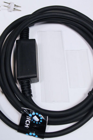 Блок питания для гирлянд постоянного свечения 1.5 м., 220V, 3А, черный провод Rich LED (RL-220AC/DC-3A-B)