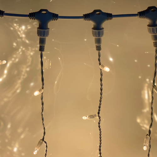 Светодиодный занавес 1500 теплых белых LED ламп, 2*9 м., статика, белый провод ПВХ, Teamprof (TPF-C2*9-CW/WW)