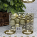 Набор пластиковых шаров Гамма 46 шт., шампань, ChristmasDeLuxe (84711-88048)