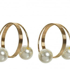 Кольца для салфеток Жемчужная россыпь 4 см., 2 шт., золото, Kaemingk (608710)