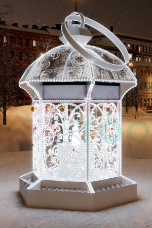 Светодиодная фотозона Фонарь Свет надежды серебряный 2.96 м., Conso (3DGR629)