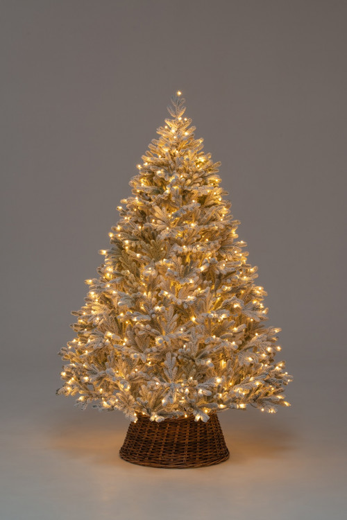 Искусственная елка Швейцарская заснеженная 180 см., 330 теплых-белых Led ламп, 100% литая хвоя, ЕлкиТорг (176180)