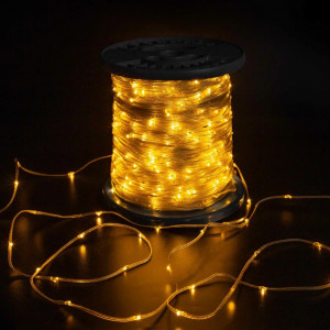 Светодиодная гирлянда Краса 200 м., 2000 LED, 24V, прозрачный светодиод, теплый белый, статика, прозрачный провод, Teamprof (TPF-CR200-24V-TT/WW)