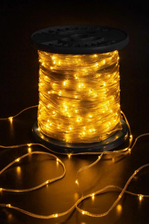 Светодиодная гирлянда &quot;Краса&quot; 200м, 2000 LED, 24V, прозрачный светодиод,  теплая белая, статика, прозрачный провод ПВХ, Teamprof (TPF-CR200-24V-TT/WW)