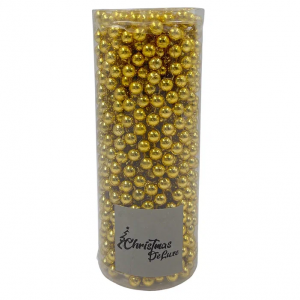 Пластиковые бусы Бисер 8 мм.*10 м., золото, Christmas DeLuxe (89787)