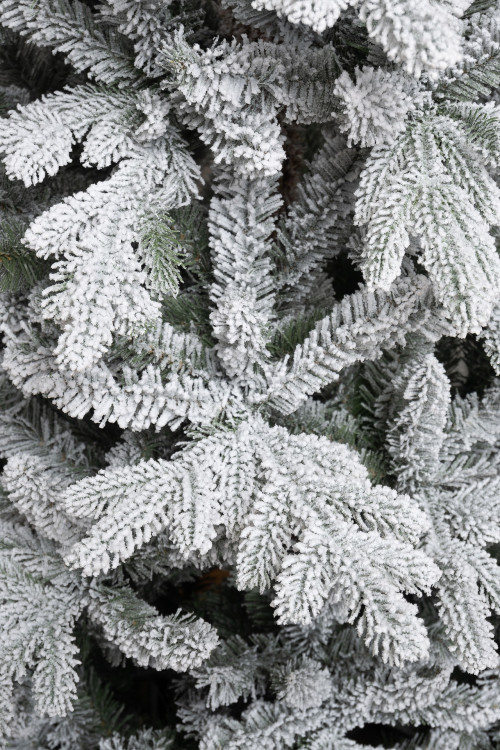 Искусственная елка Сибирская заснеженная 240 см., литая хвоя+ пвх, ЕлкиТорг (66240)