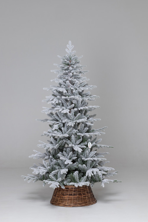 Искусственная елка Сибирская заснеженная 240 см., литая хвоя+ пвх, ЕлкиТорг (66240)