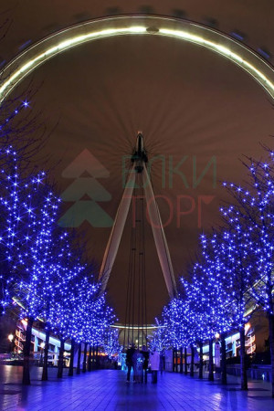 Комплект гирлянды на деревья с контроллером 60 м., 3 луча по 20 м, 600 LED ламп розового цвета, Beauty Led (KDD600C-10-1P)