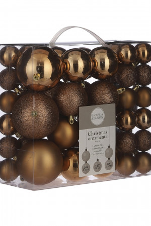 Набор пластиковых шаров Гамма 46 шт., медный, House of seasons (84687)