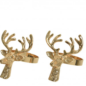 Кольца для салфеток Золотой Олень 4 см., 2 шт., золото, Kaemingk (608711)