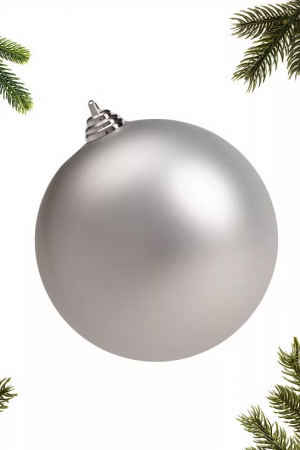 Шар пластиковый матовый 150 мм., серебро, ЕлкиТорг (150520)