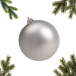 Шар пластиковый матовый 150 мм., серебро, ЕлкиТорг (150520)