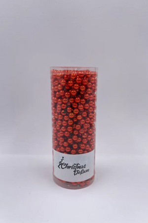 Пластиковые бусы Бисер 8 мм.*10 м., красный, Christmas DeLuxe (89713)