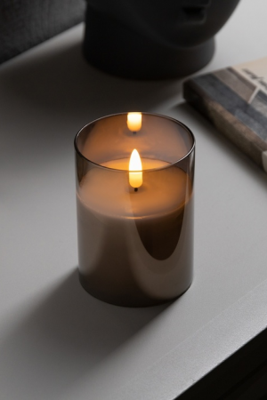 Светодиодная свеча Млечный путь 7.5×10×7.5 см., воск, пластик, батарейки АААх3, Luazon Lighting (9907626)