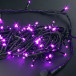 Светодиодная нить с контроллером 20 м., 220V, 200 розовых LED ламп, черный ПВХ провод, Rich LED (RL-T20C2-B/P)