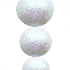 Украшение для высотной ели Капля, 28 см., пластик, глиттер, белый, ПромEлка (КИП- white)