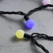 Светодиодная гирлянда шарики Fiesta, 10 м., 100 RGB LED ламп 23 мм, черный каучук, LTC (RGB BB100-2-2RGB)